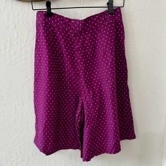 Vintage Gap High Waisted Purple Polka Dot Trouser Shorts Faux Skirt Size 11/12 - Picture 2 of 10